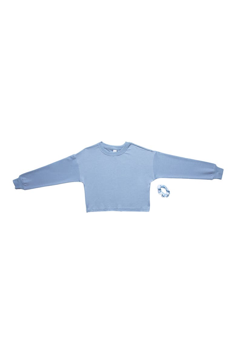 Kids' Sweater & Leggings Set, Alternate, color, ASHLY BLUE/ MRBLE ASHLEY BLUE