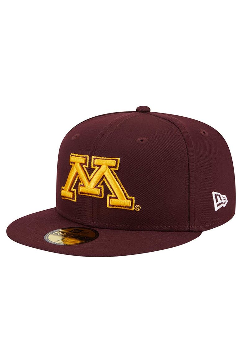 Men's New Era Maroon Minnesota Golden Gophers 59FIFTY Fitted Hat, Main, color, Maroon