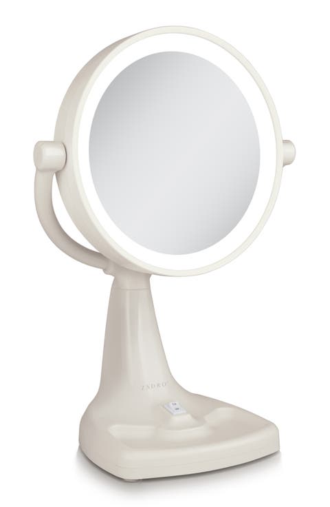 Max Bright Lighted Makeup Mirror With 10x/1x Magnification & Storage Tray