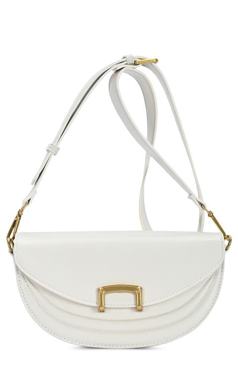 Buckle Half Moon Crossbody Bag