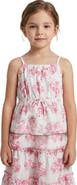 Hayden Girls Kids' Floral Peplum Textured Cotton Top