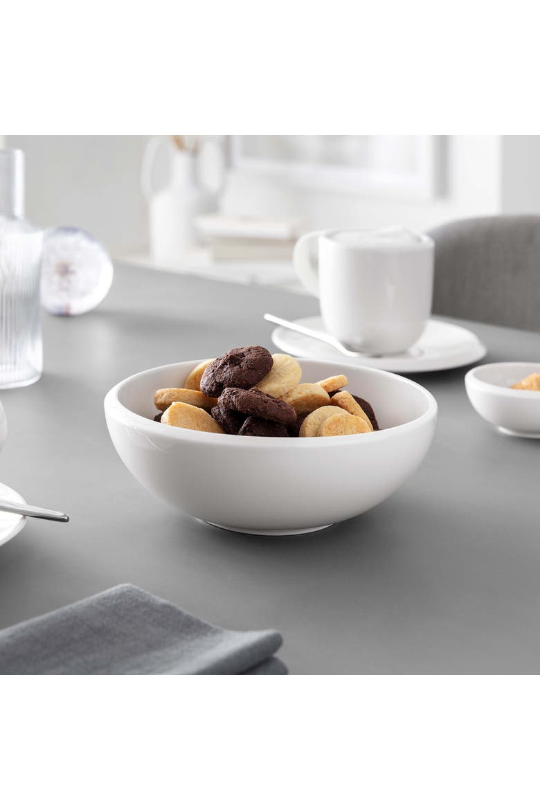 NewMoon Small Round Vegetable Bowl, Alternate, color, white