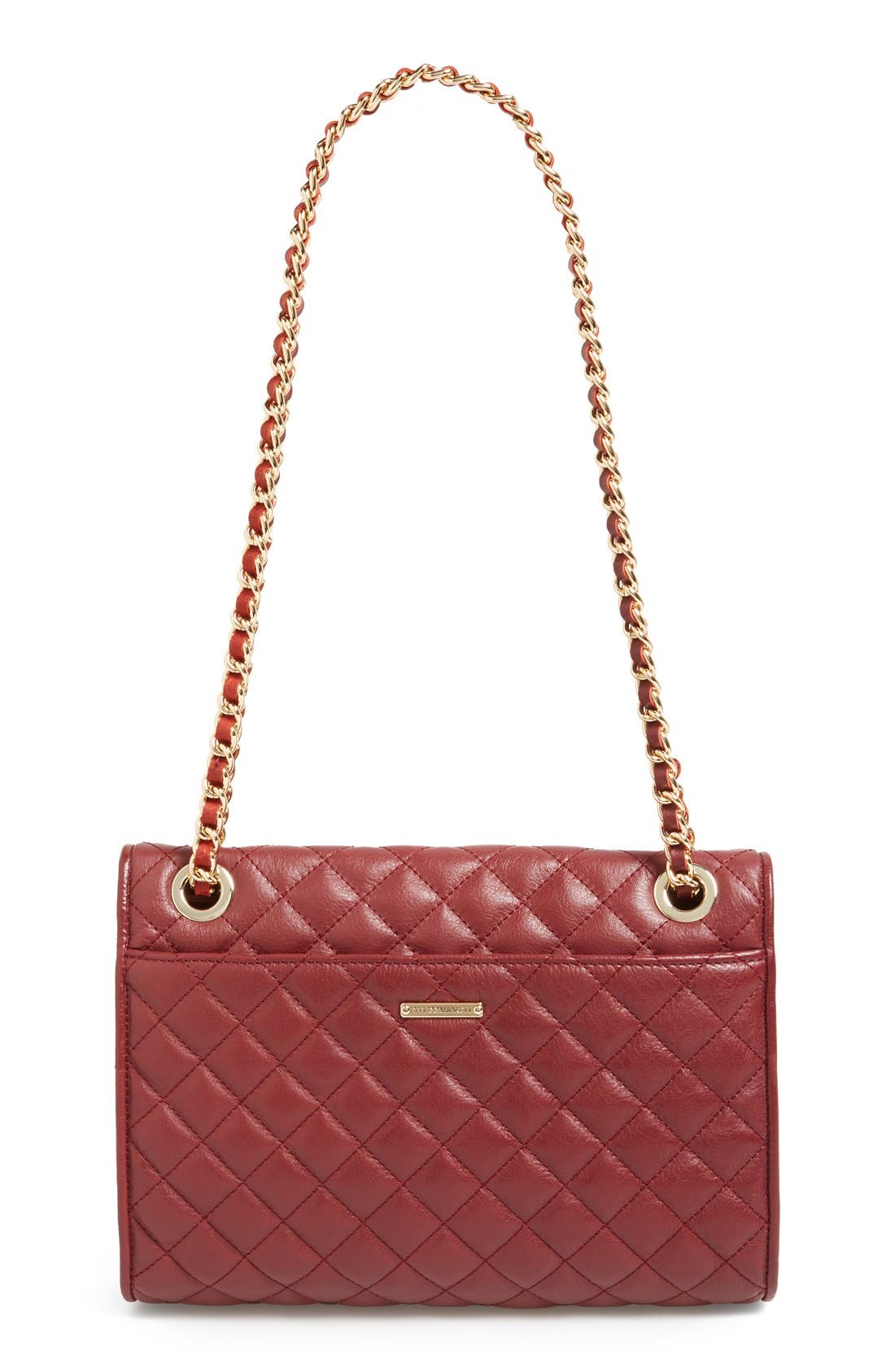 'Quilted Affair' Shoulder Bag, Alternate, color, BURGUNDY