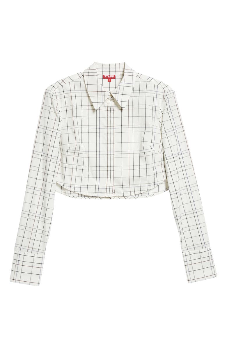 STAUD Seneca Cotton Poplin Button-Up Shirt, Alternate, color, 