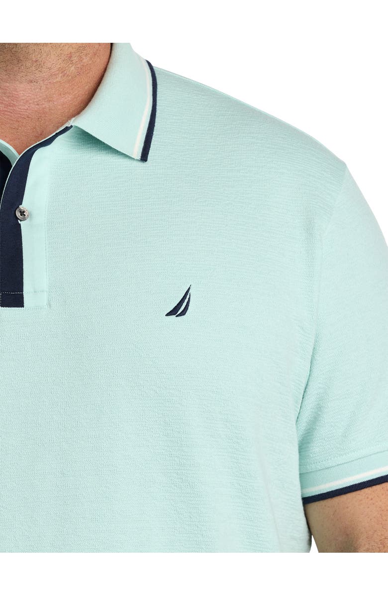 Nautica Big & Tall Contrast-Tipped Polo Shirt, Alternate, color, Sea Water Blue