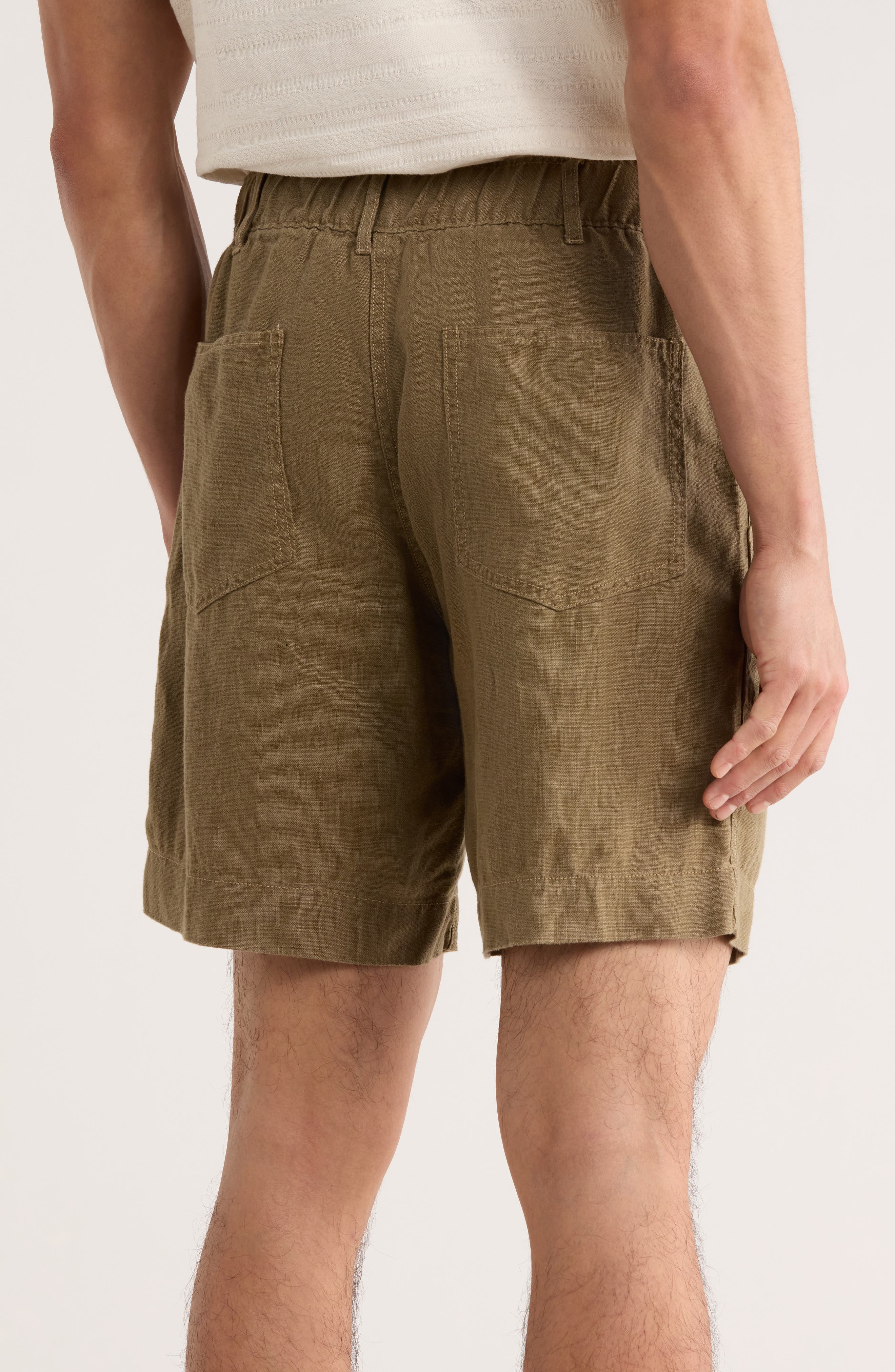 BUCK MASON Loomed Linen Shorts (Men) | Nordstromrack