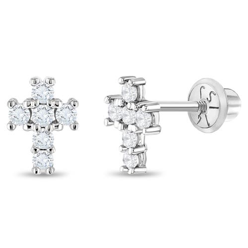 In Season Jewelry 14k Cubic Zirconia Cross Earrings in Silver at Nordstrom