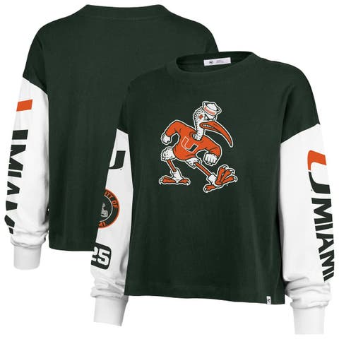 Women's '47 Green Miami Hurricanes Sydney Long Sleeve T-Shirt