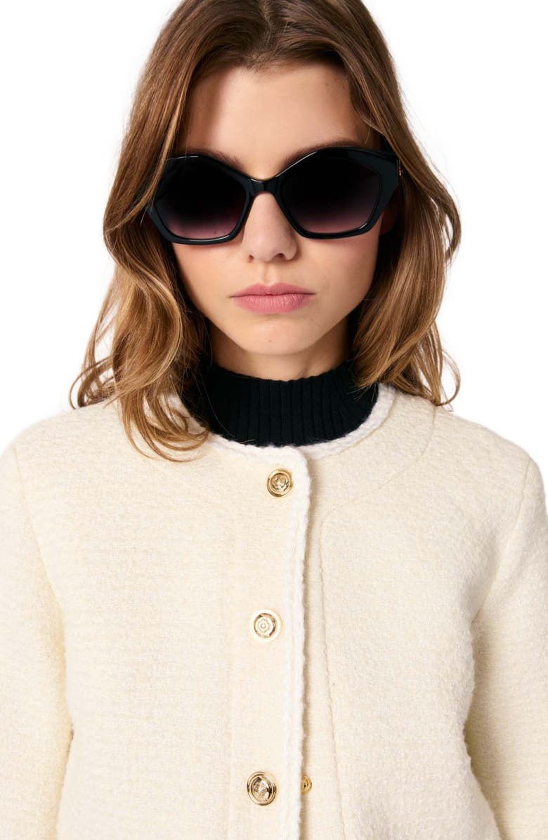 maje Short tweed jacket, Alternate, color,