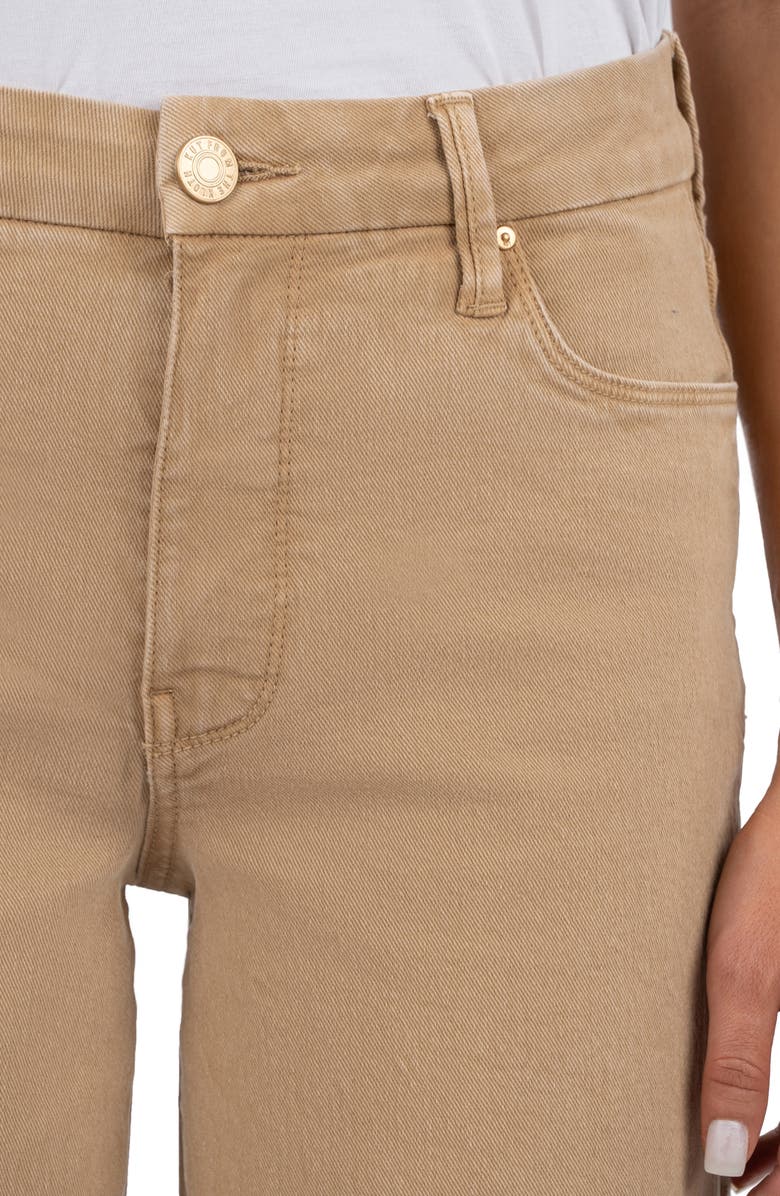 KUT from the Kloth Meg Fab Ab High Waist Raw Hem Wide Leg Jeans, Alternate, color,