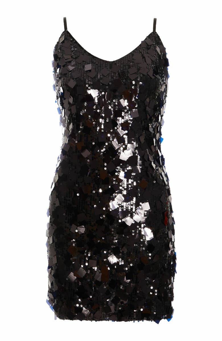 QUIZ Large Square Sequin Bodycon Dress, Alternate, color,