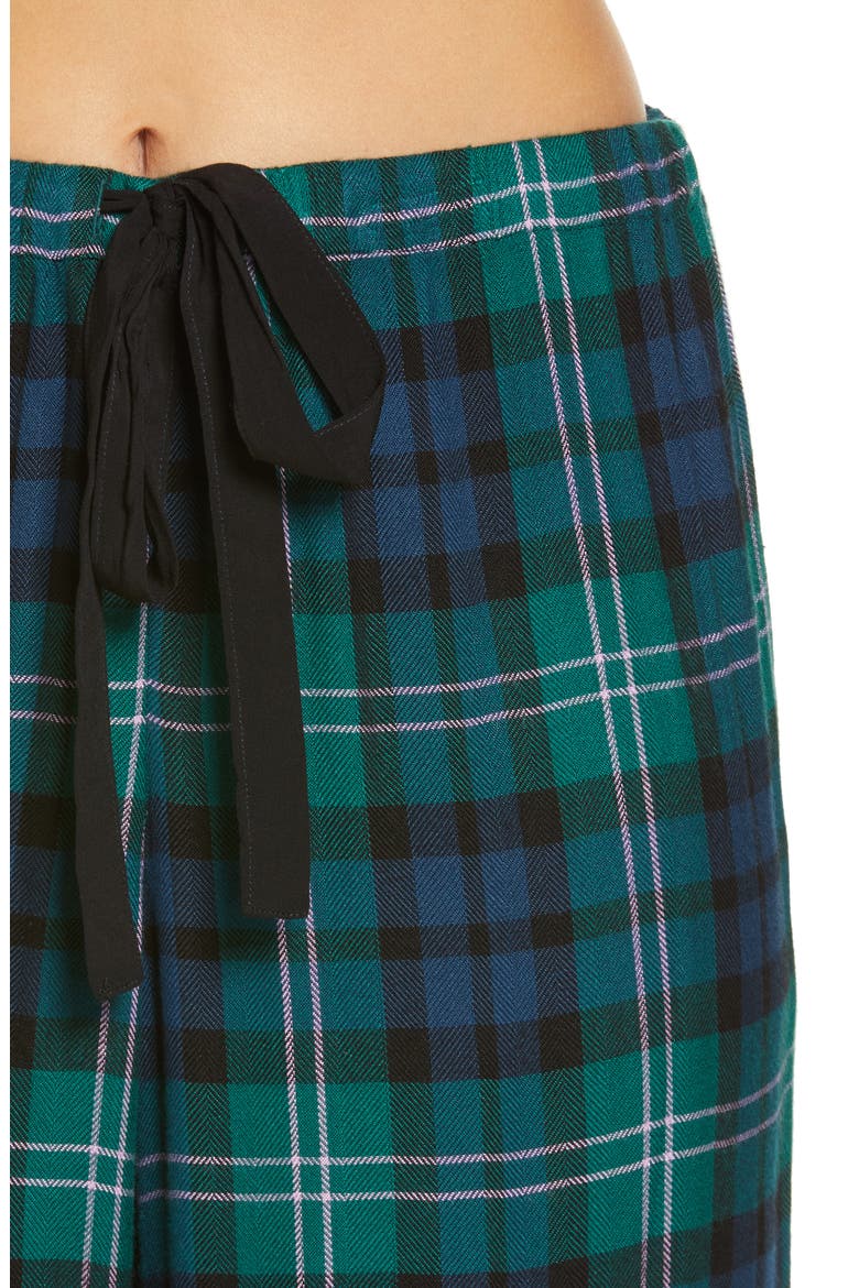 Clara Plaid Pajamas, Alternate, color, MIDNIGHT EMERALD BLUE