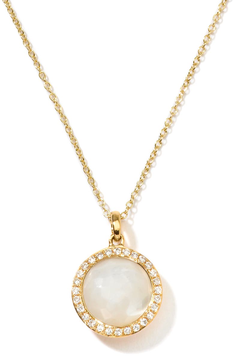 Ippolita Lollipop Mini Pendant Necklace, Alternate, color, Yellow Gold/ Mother Of Pearl