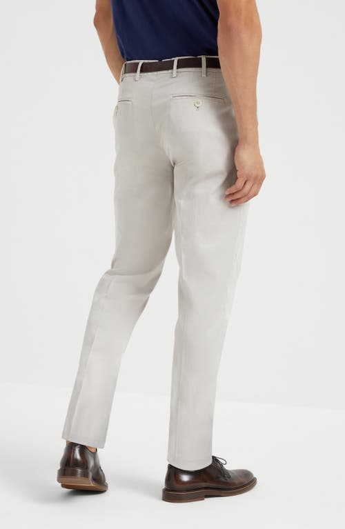 Brunello Cucinelli Gabardine Garment Dyed Trousers In Panama
