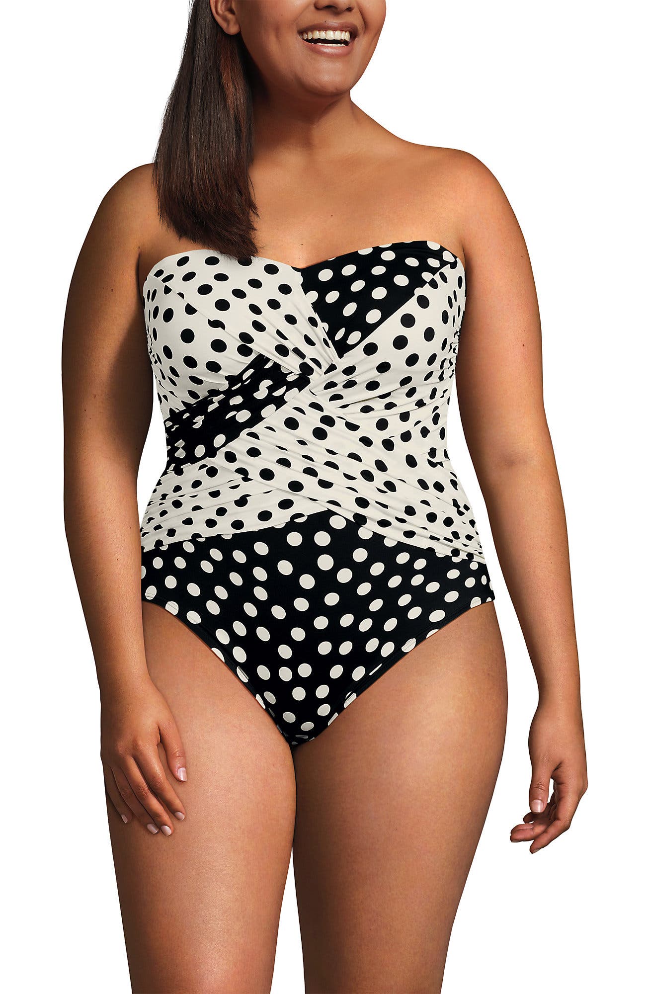 plus size bandeau swimsuit