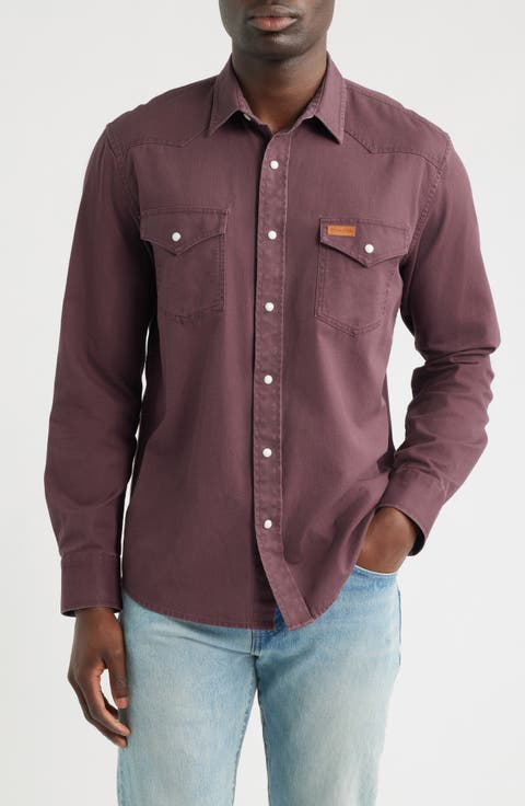 Dillon Cotton Twill Snap-Up Western Shirt