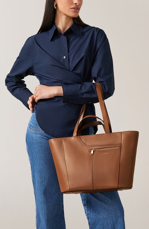 Radley Pockets Icon Zip Leather Tote Bag In Saddle
