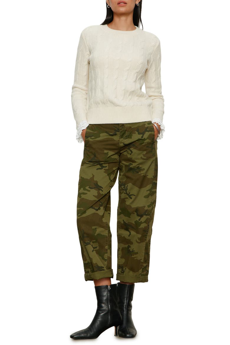 Boyfriend Cruiser Barrel Twill Pants, Alternate, color, RAMBLER CAMO GREEN