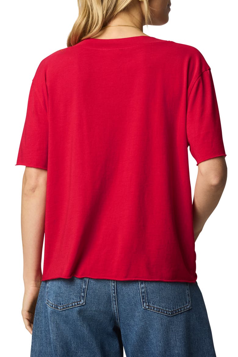 Kacey V-Neck T-Shirt, Alternate, color, ROUGE