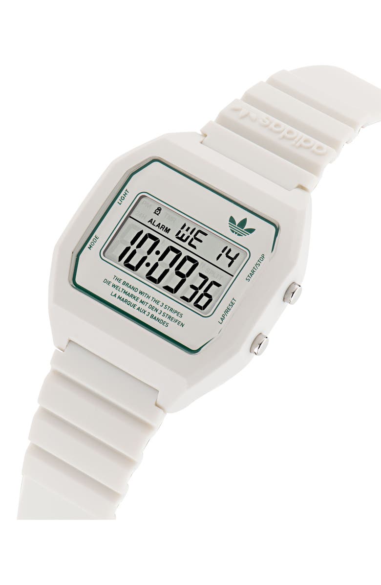adidas Digital Two Resin Strap Watch, 36mm, Alternate, color, 