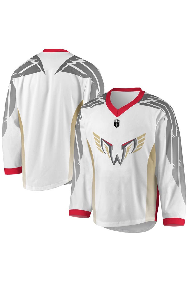 Youth White/Gray Philadelphia Wings Replica Jersey, Main, color, White