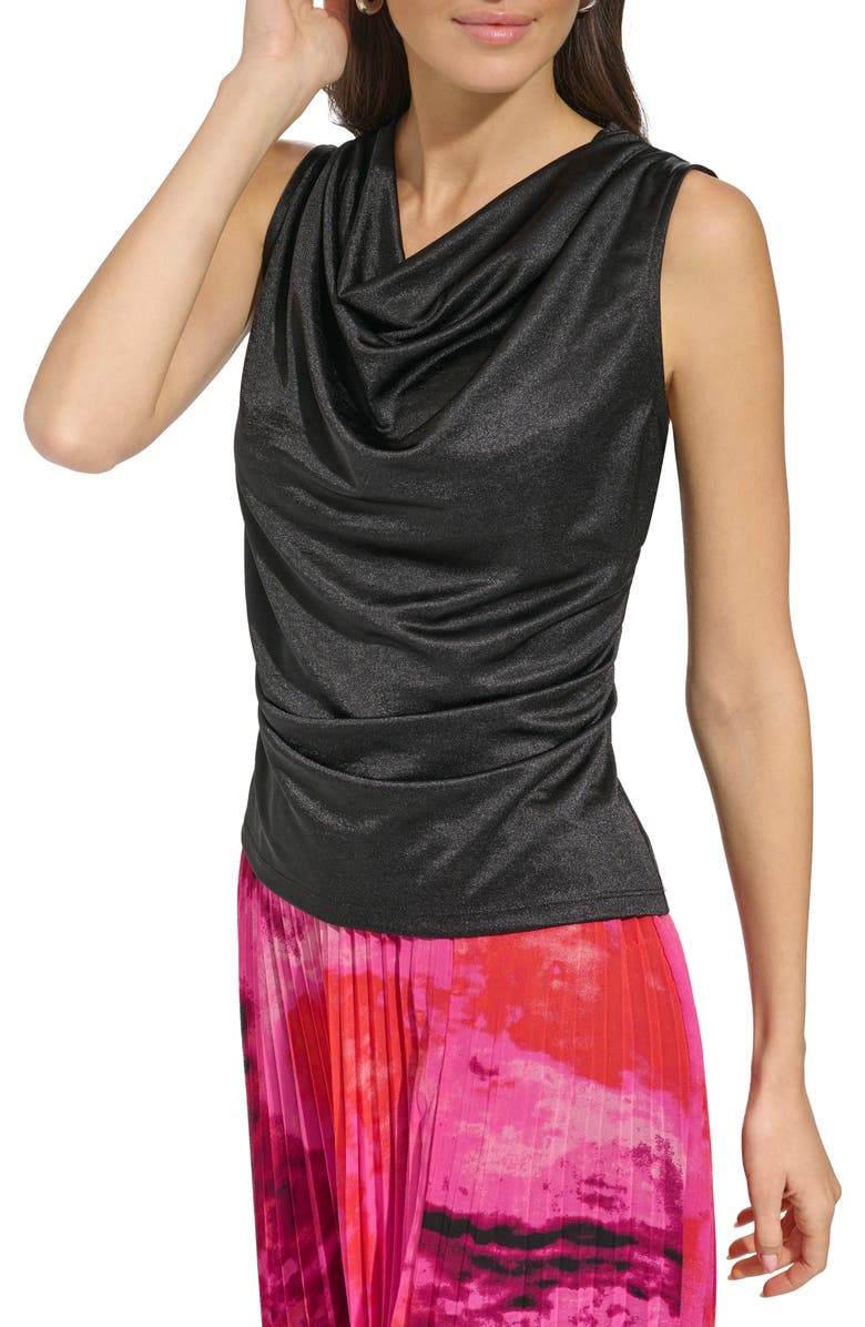 DKNY Cowl Neck Sleeveless Top, Alternate, color,