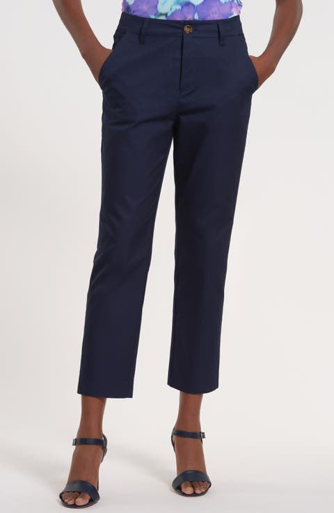 Slim Fit Ankle Cotton Pants