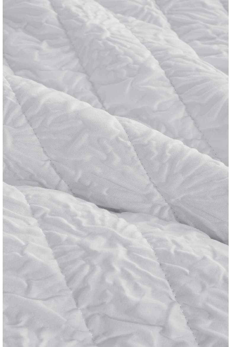 Floral Embossed Quilt Set, Alternate, color, WHITE