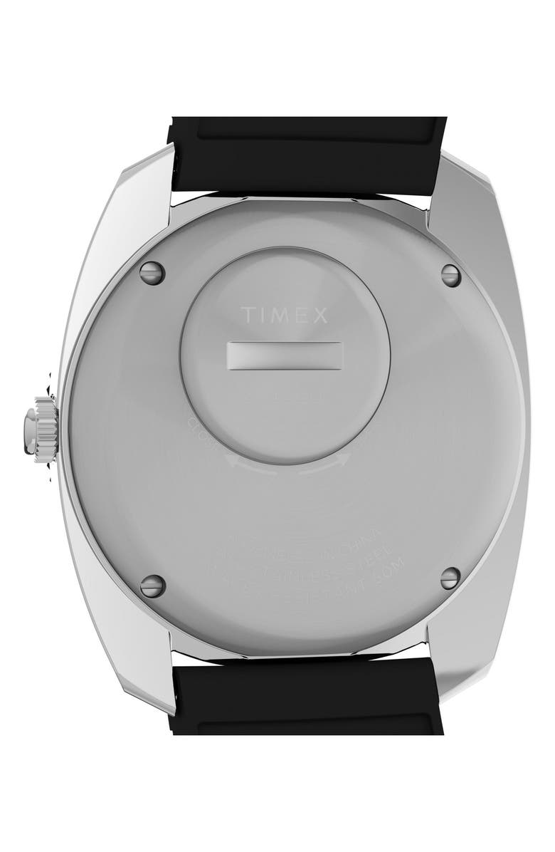 Timex<sup>®</sup> Q Timex Reissue 1971 Velocity Rubber Strap Watch, 36mm, Alternate, color, Black