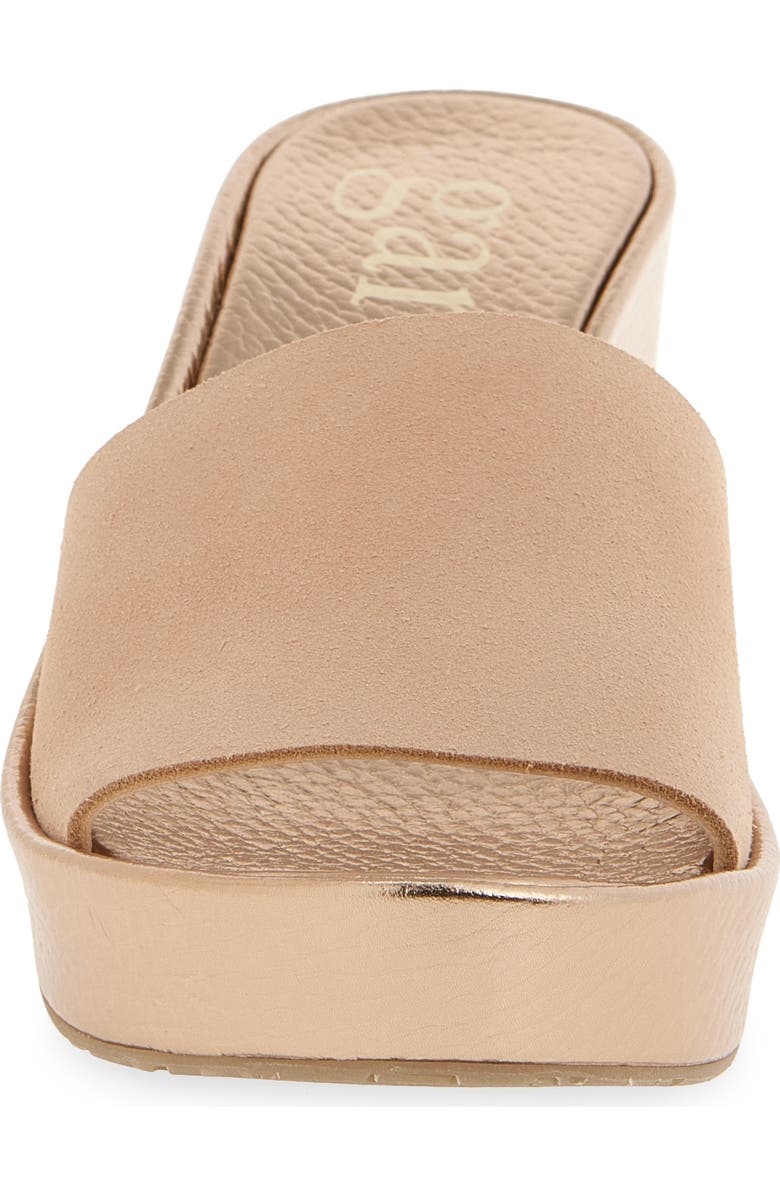 Pedro Garcia Diedra Leather Wedge Slide Sandal, Alternate, color, Plume Castoro-Rose Gold Cervo