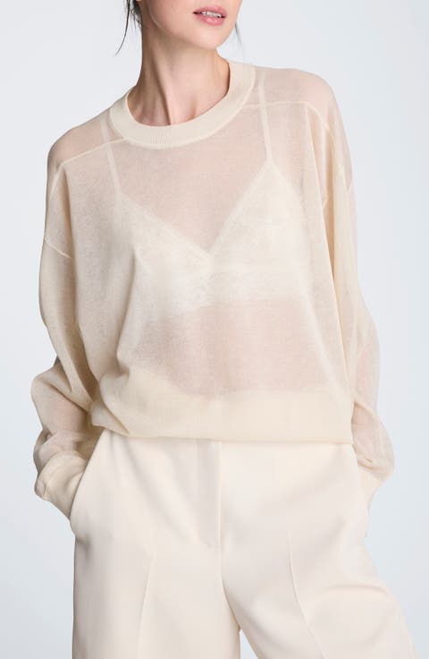Sheer Crewneck Sweatshirt