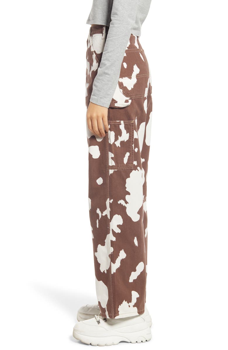BDG Urban Outfitters Juno High Waist Cow Print Nonstretch Cotton Jeans, Alternate, color,