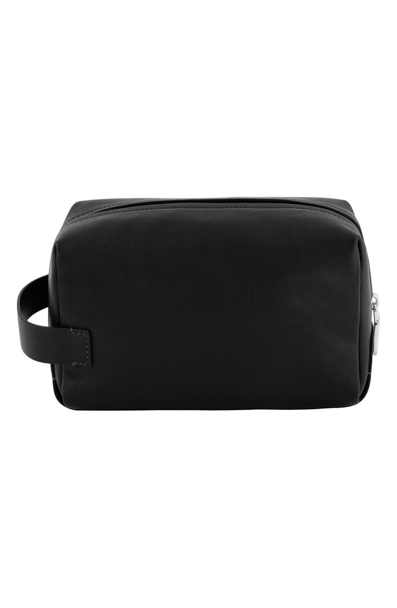 Vince Leather Dopp Kit, Alternate, color, Black