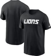 Nike Men's Nike Black Detroit Lions Primetime Wordmark Essential T-Shirt
