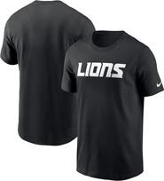 Nike Men's Nike Black Detroit Lions Primetime Wordmark Essential T-Shirt