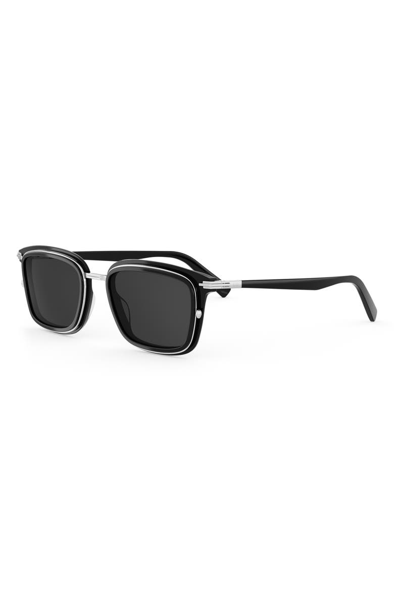 DIOR Blacksuit S18U 53mm Square Sunglasses, Alternate, color, Shiny Black / Smoke