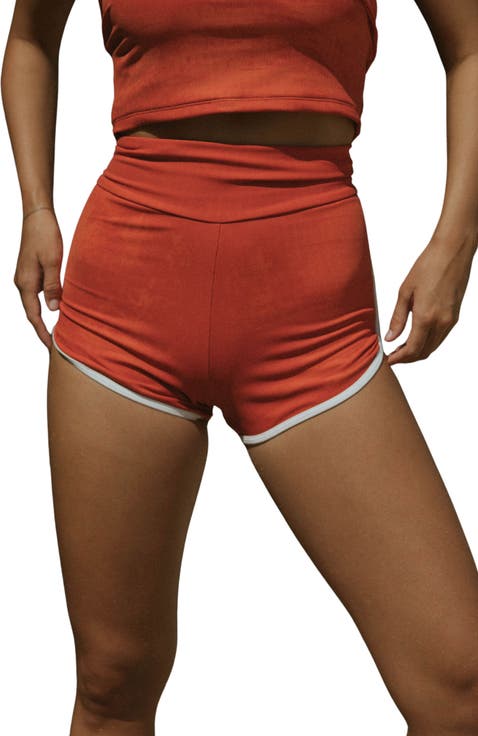 Coral High Waisted Shorts