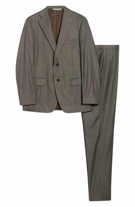 Samuelsohn Grey Stripe Super 110s Wool Suit
