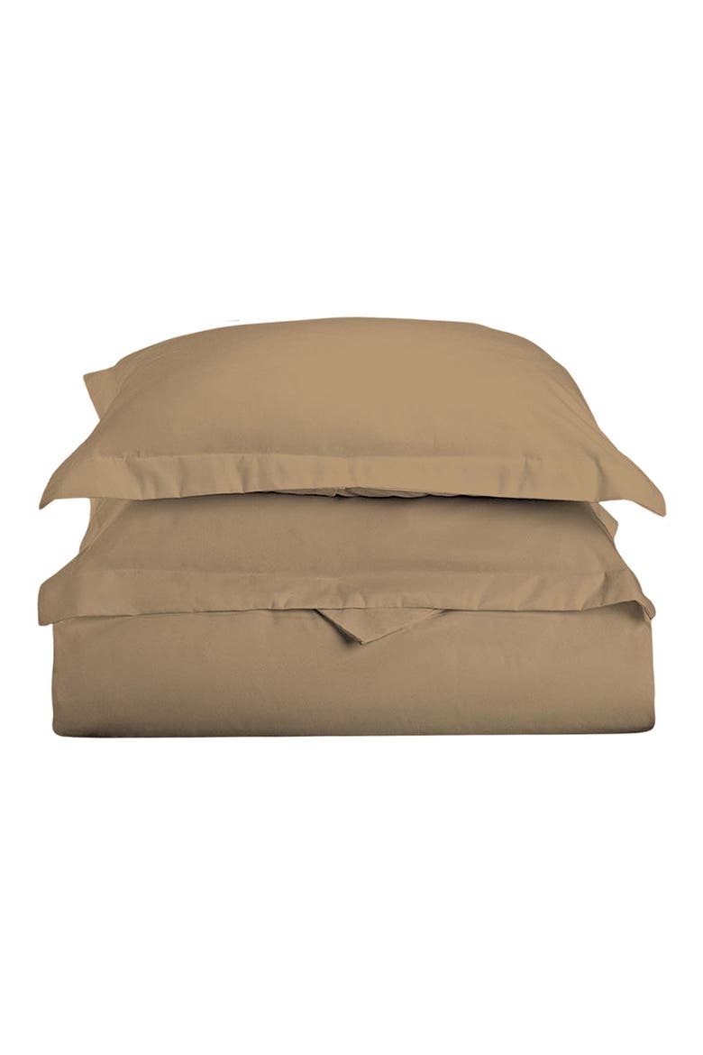Solid Beige Microfiber Duvet Cover Set, Main, color, BEIGE