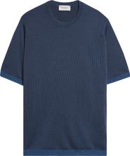 John Smedley Roderick Merino Wool Short Sleeve Crewneck Sweater