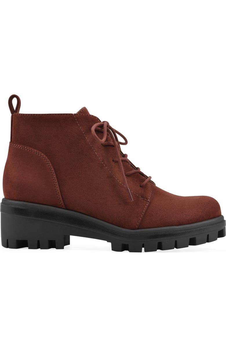 White Mountain Footwear Tariq Lug Lace-Up Boot, Alternate, color, Rust/ Suedette