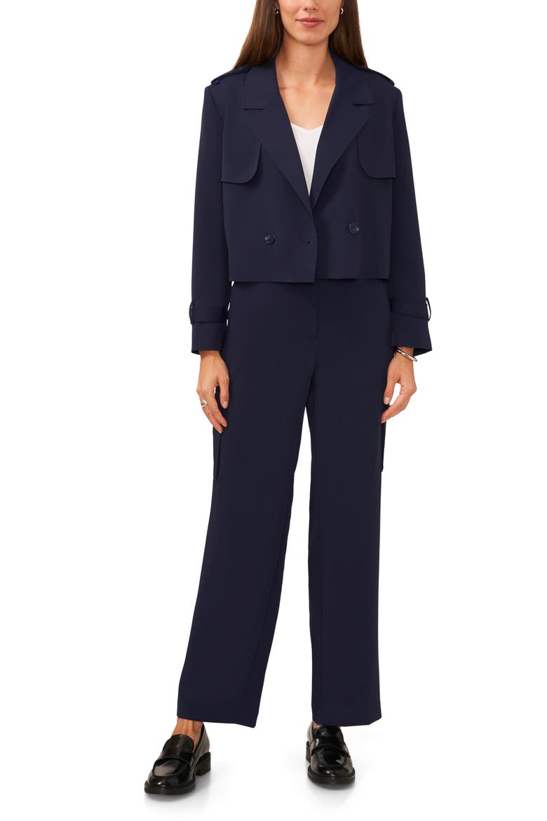 Crop Trench Jacket, Alternate, color, CLASSIC NAVY