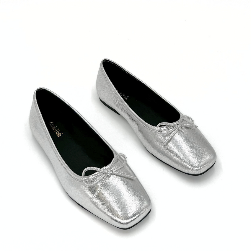 Madrid Ballet Flats, Alternate, color, Silver