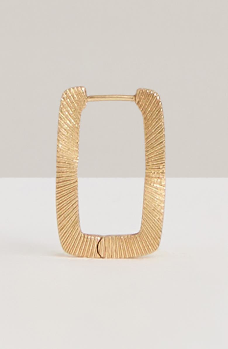 Reiss Grace Graphic Hoop Earrings, Alternate, color, Gold Tone