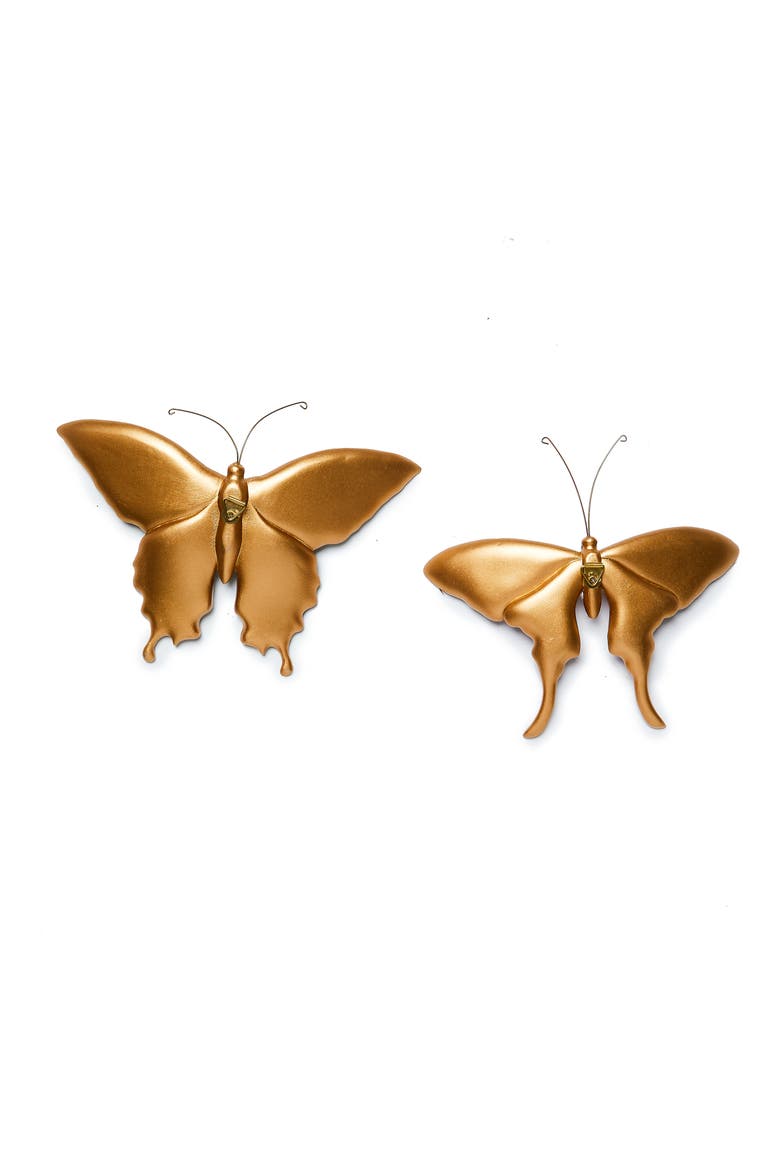 Set of 2 Butterfly Wall Decor, Alternate, color, COURTLY