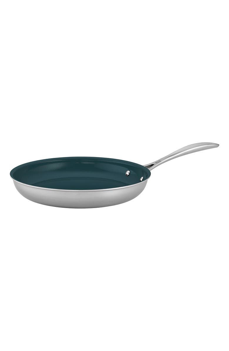 ZWILLING Clad CFX 10-Inch Nonstick Frying Pan, Main, color, Stainless Steel