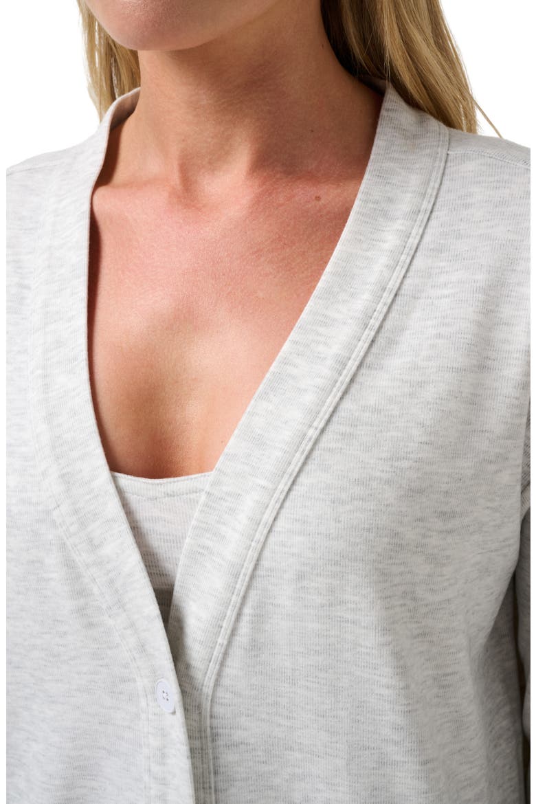 Cloud Long Cardigan, Alternate, color, HEATHER LIGHT GREY