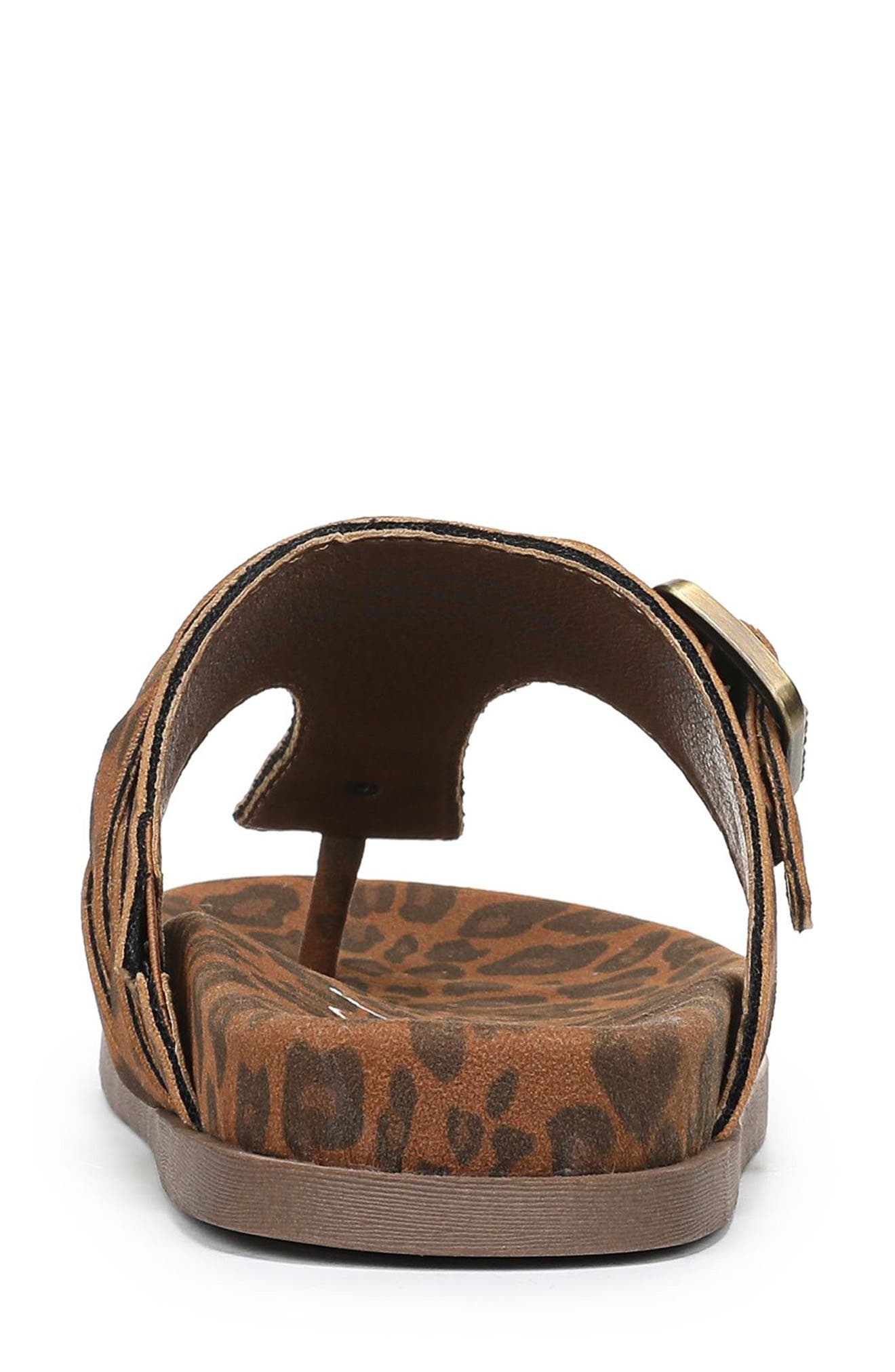 Lakeshore Slide Sandal, Alternate, color, LEOPARD BROWN FAUX SUEDE