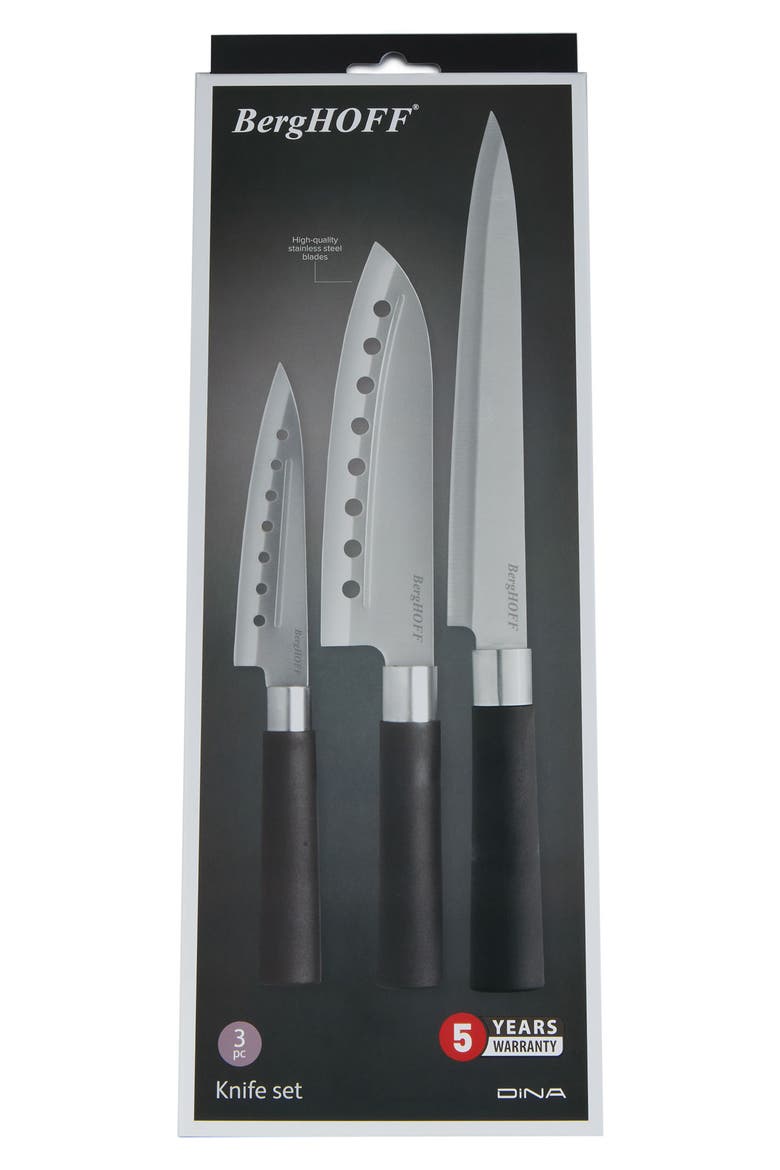 DiNA Codon 3-Piece Knife Set, Alternate, color, BLACK