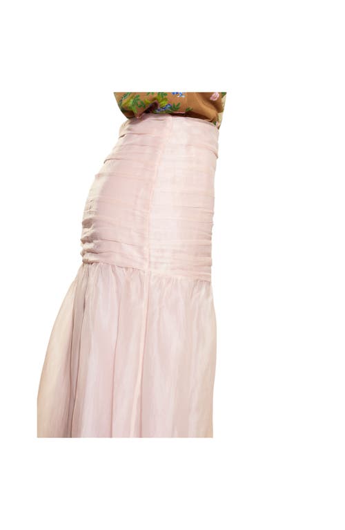 Cynthia Rowley Serafina Silk Skirt In Neutral